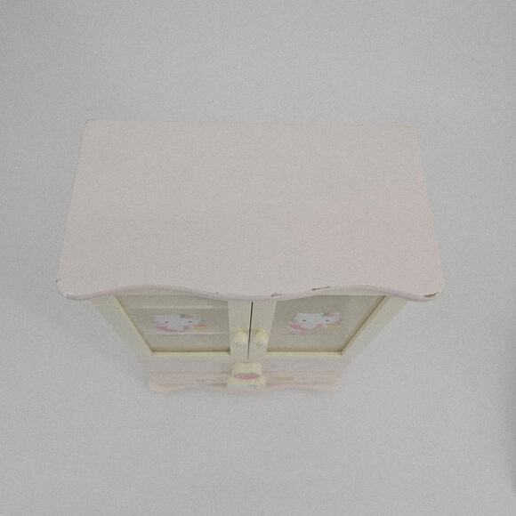 RARE Vintage 2001 Sanrio Hello Kitty Pink Angel Wooden Jewelry Box Organizer - Picture 9 of 12